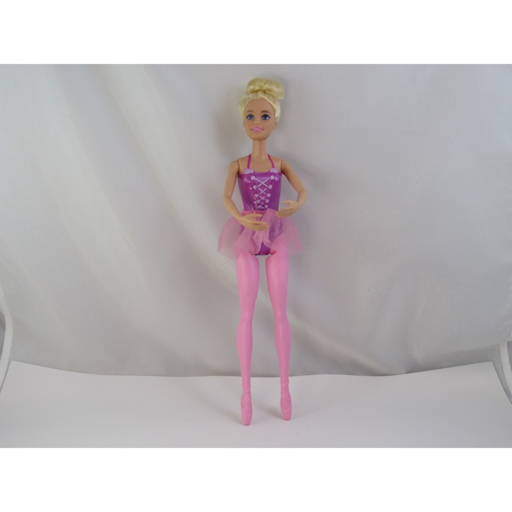 Barbie Doll Blonde Hair Pink Purple Streak Pattern Dress Mattel Toy